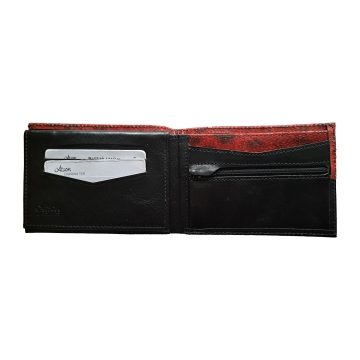 Leder-Brieftasche Aldó - Roter Seewolf