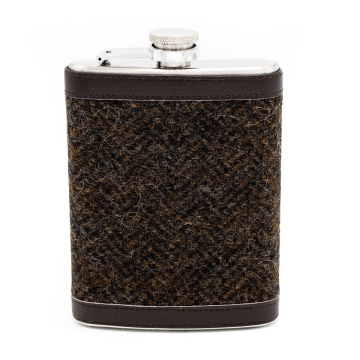 Flachmann 8 oz - Island Tweed - Braun