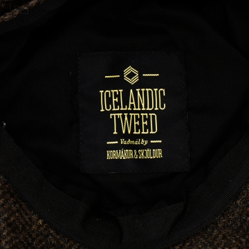 Schiebermütze - Icelandic Tweed - Braun-Schwarz