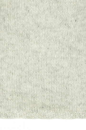 HSI-202 Pull islandais tricoté à la main - gris clair / bleu