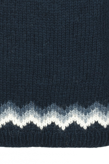 Hand-knit Icelandic Sweater HSI-207 - dark blue