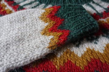 L / XL Herren Islandpullover mit langen Armen - handgestrickter 3-Strang-Lopapeysa