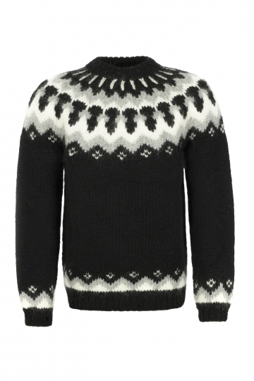 Icelandic Lopapeysa HSI-209 - hand-knit - black