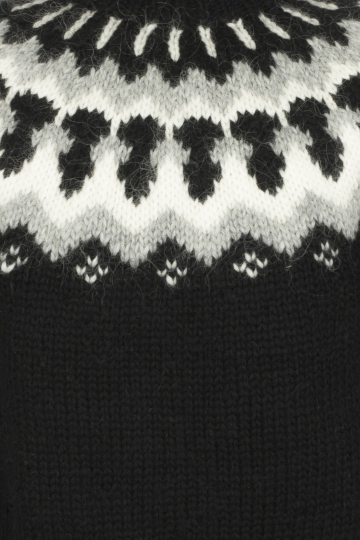 Icelandic Lopapeysa HSI-209 - hand-knit - black