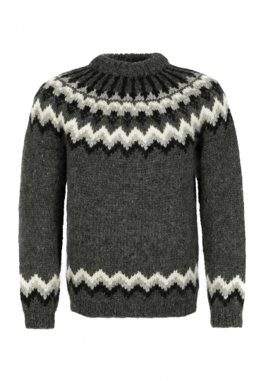 Hand-knit Icelandic Lopapeysa HSI-213 - grey