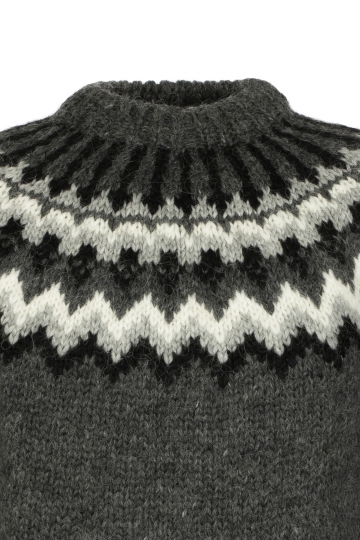 Hand-knit Icelandic Lopapeysa HSI-213 - grey