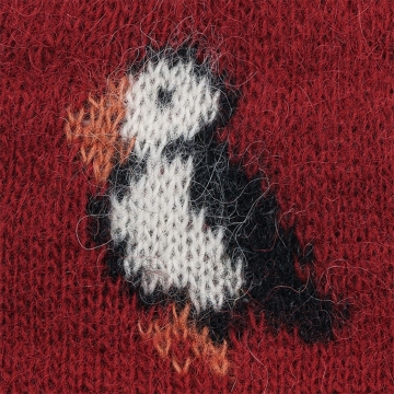 Strickmütze Puffin Papageientaucher - rot