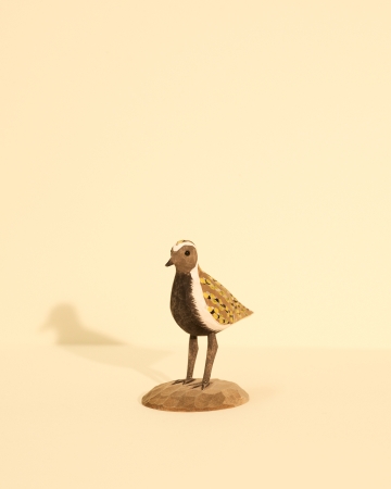 Isländische Vögel - Goldregenpfeifer Holzfigur