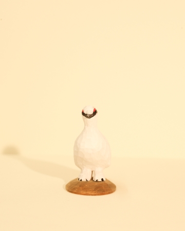Isländische Vögel - Schneehuhn Holzfigur