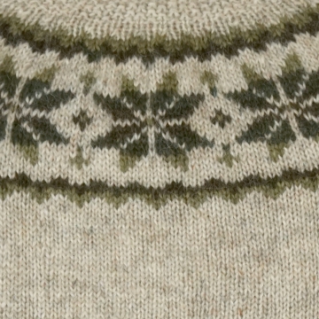 Handknitted Icelandic Sweater HSI-214 - grey / green