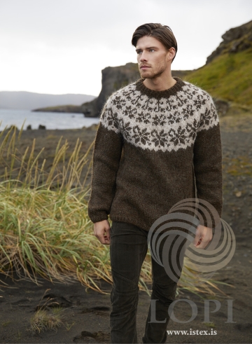 Strickanleitung Islandpullover - Sexblaðarós - Lopi 38-07