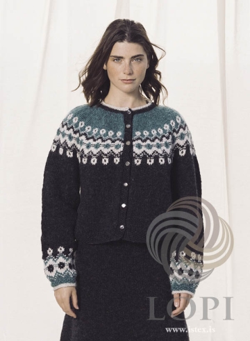 Strickanleitung Damen Strickjacke - Strickmuster Punktar - Lopi 43-16