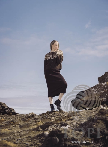 Strickanleitung Damen Strickjacke - Strickmuster Punktar - Lopi 43-16