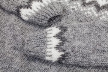 Damen Islandpullover HSI-220 - Handgestrickt in Island - hellgrau