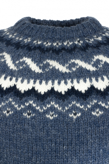 Damen Islandpullover - Handgestrickt in Island - blau