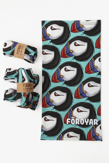 Multifunktionstuch mit Papageientaucher Design - Färöer