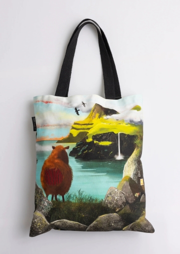 Tragetasche Múlafossur - Baumwolltasche mit faröischem Motiv