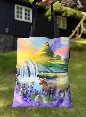 Tragetasche Kirkjufell – Baumwolltasche mit Island-Motiv