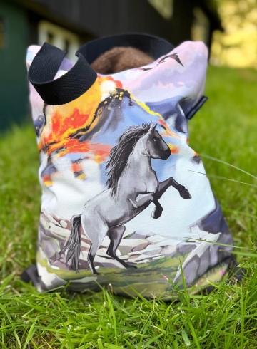 Tragetasche Vulkanausbruch - Baumwolltasche mit Vulkan-Motiv