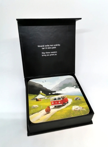 Untersetzer Set - 6 Stück -  Färöer Motive