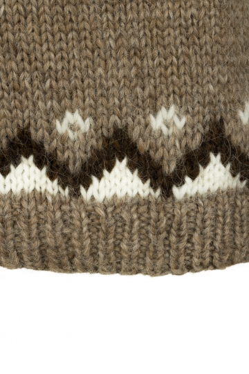 Damen Islandpullover - Handgestrickter Lopapeysa - braun / dunkelbraun