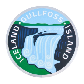 Aufkleber - Sticker - Gullfoss Wasserfall