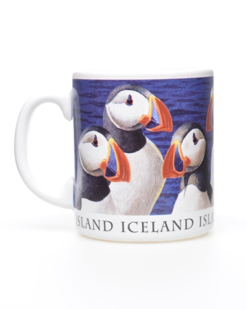 Kaffeebecher - weiß - Papageientaucher