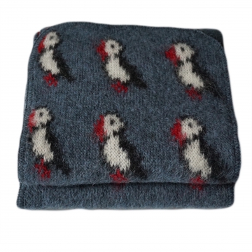 KIDKA wool scarf - puffin - blue - 200 cm