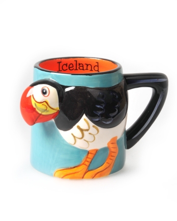 Kinderbecher mit 3D Papageientaucher-Motiv