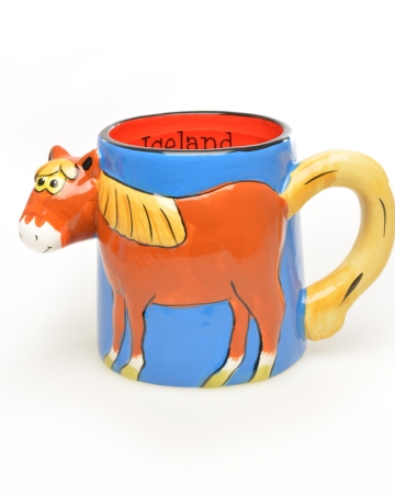 Kinderbecher mit 3D Islandpferd-Motiv