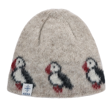 KIDKA 012 Woolen hat - Puffin - beige