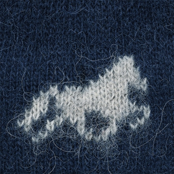 Wool hat - Icelandic horse - dark-blue