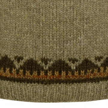 Islandpullover mit Rollkragen HSI-222 - grün