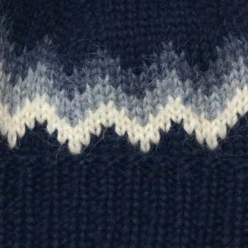 Bonnet de laine tricoté à la main - bleu