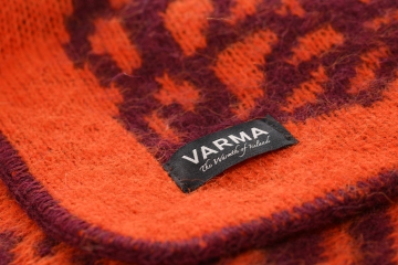 Varma Wool Blanket - Lavafields - orange