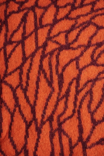 Wolldecke - fließende Lava - orange