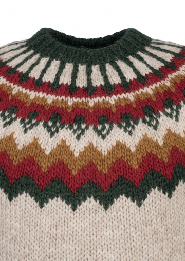 Traditional Icelandic Wool Sweater Hand-knit HSI-229 - multi-coloured