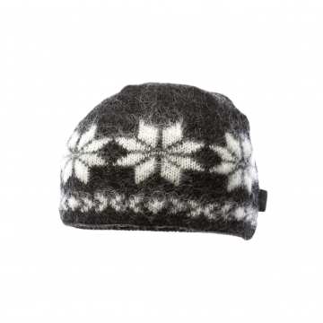 VARMA 044 - Bonnet en laine grattée - noir / blanc