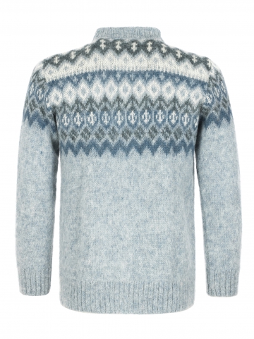 Damen Woll-Strickjacke - Cardigan - blau
