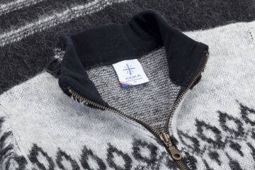 KIDKA 031 Wool Sweater - Cardigan - Black/Grey