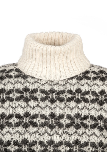 KIDKA Vinur polo-neck sweater - white / black