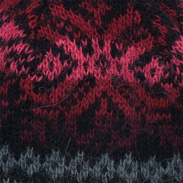 Icelandic Woolen Hat With Earflaps - red / black