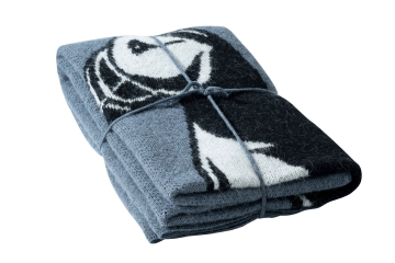 Icelandic Wool Blanket - Puffin - blue