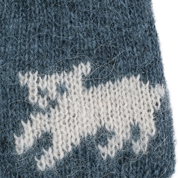 Isländische Strickmütze - Eisbärjunge - Blau