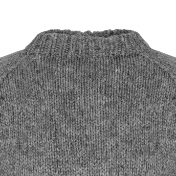 HSI-235 Pull islandais tricoté à la main - gris