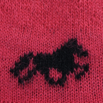 KIDKA 040 Woolen hat - Icelandic horse - pink