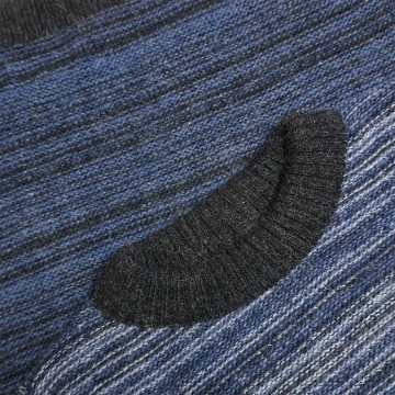 Isländischer Wollpullover - schwarz-blau - Größe S