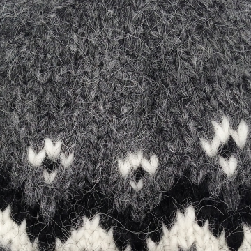 Handknitted Icelandic Woolen Hat - grey