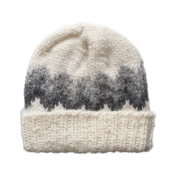 Handknitted Icelandic Woolen Hat - white