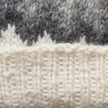 Handknitted Icelandic Woolen Hat - white